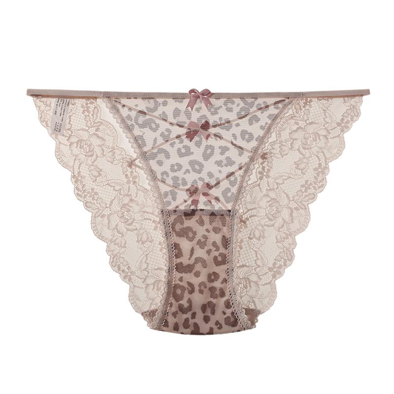 CINOON Women's Sexy Low-Rise Briefs Hollow-Out Cross Strap Panties Lace Pure Desire Close-Fitting Underwear