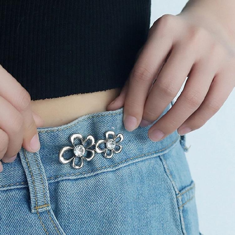 Adjustable Waist Button Set, Pants Waist Button for Pants Jeans to Make Tighter