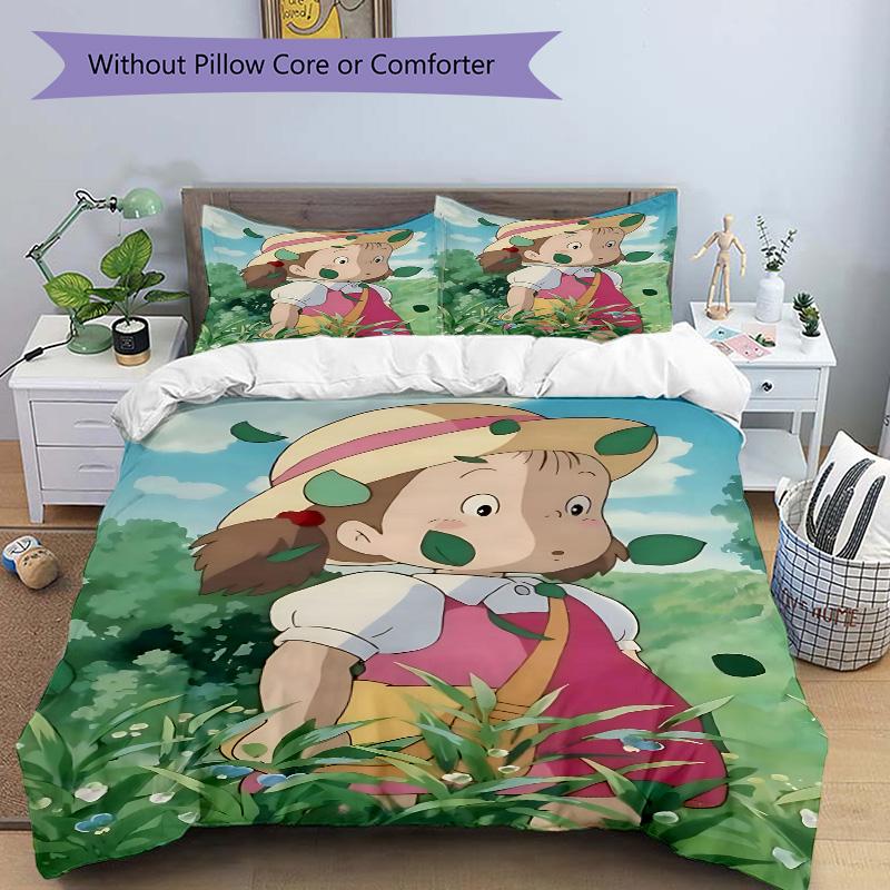 Girl Garden Print 3Pcs Bedding Setduvet Cover With 2 Bedropillowcase Home Birthday Gift
