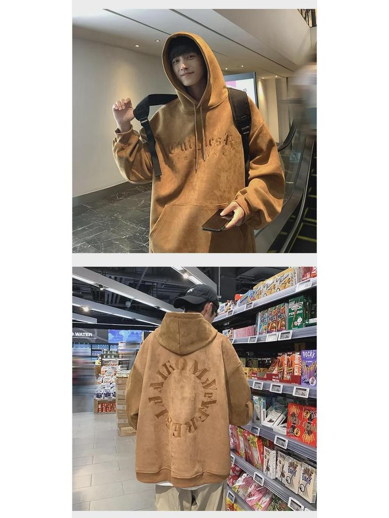 2023 Herren Trendiger Oversize-Hoodie mit Buchstabenaufdruck - Hongkong-Stil für Frühling & Herbst