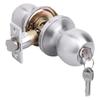 Entry Doorknobs Lock With Keys Three-pole Lock Stainless Steel Ball Lock