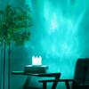 Bedside Lamp Ocean Wave Projector Light with Remote Control Dimmable Desktop Color-changing Night Light Ambient Lighting