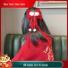 Children's Red Chinese Style Bow Hair Clip - New Year Accessory for Girls