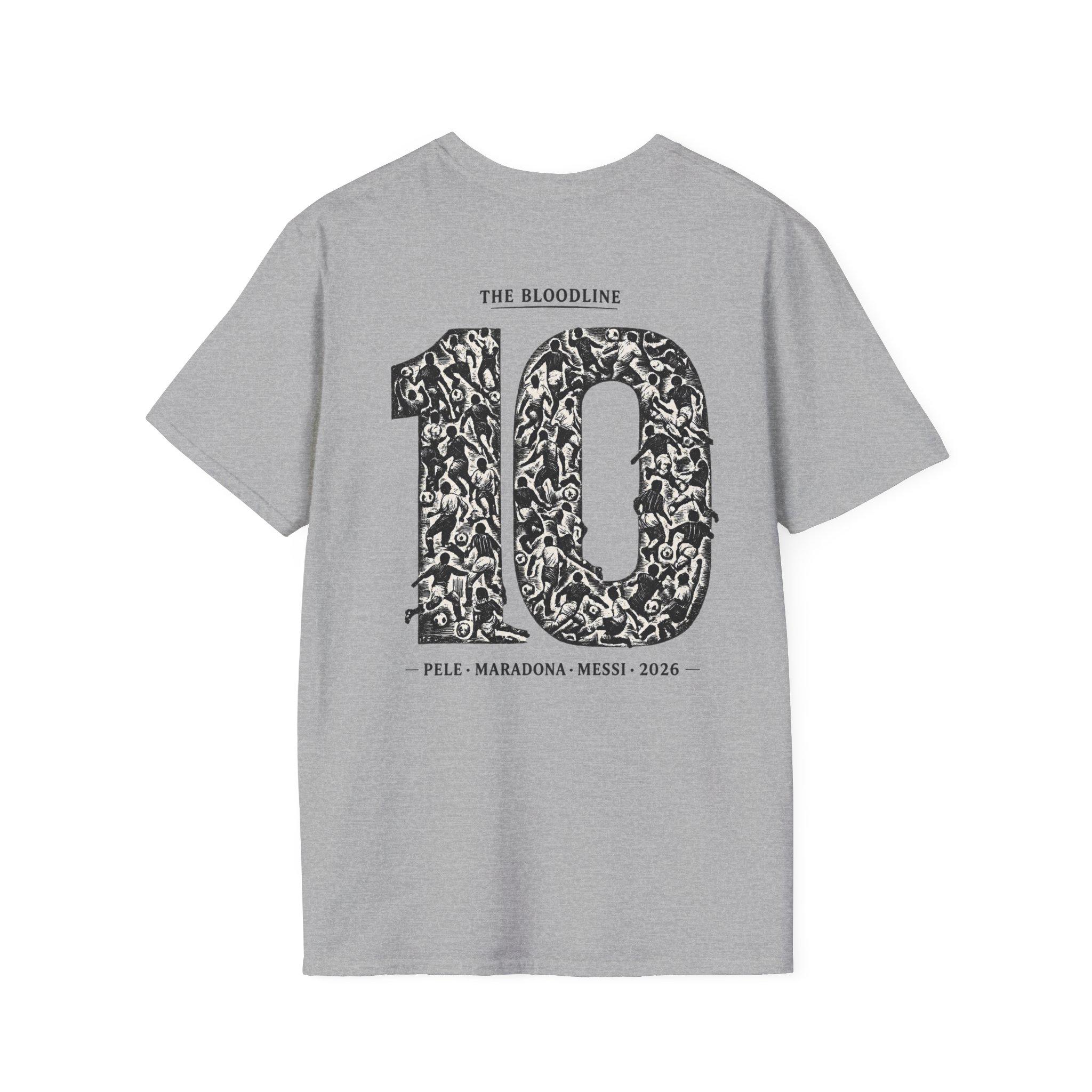 The Bloodline No 10 Football Legend Shirt , Pele Maradona Messi Tee World Cup 2026 Soccer Fan Gift , Vintage Graphic Back Print 4XL