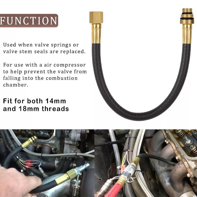 Number 19700 Valve Holder Heavy-Duty 12" Flexible Hose Fit for Both 14mm and 18mm Threads