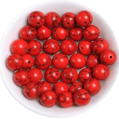 Natural Gemstone Stone Red Turquoise Beads 4 6 8 10mm Loose Spacer Beads for Jewelry Making
