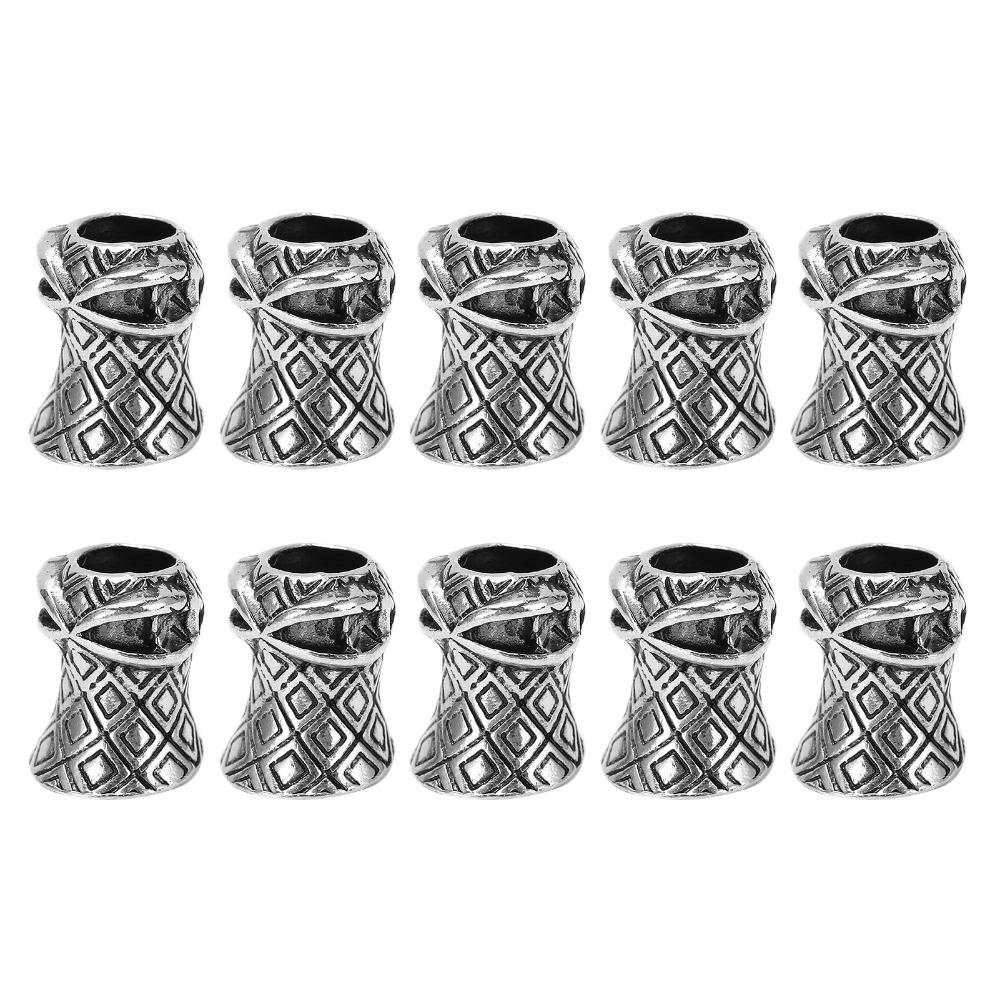 10Pcs Large Hole Anti Lost Lanyard Bead Zinc Alloy Non Slip Lanyard Bead  for Umbrella Rope