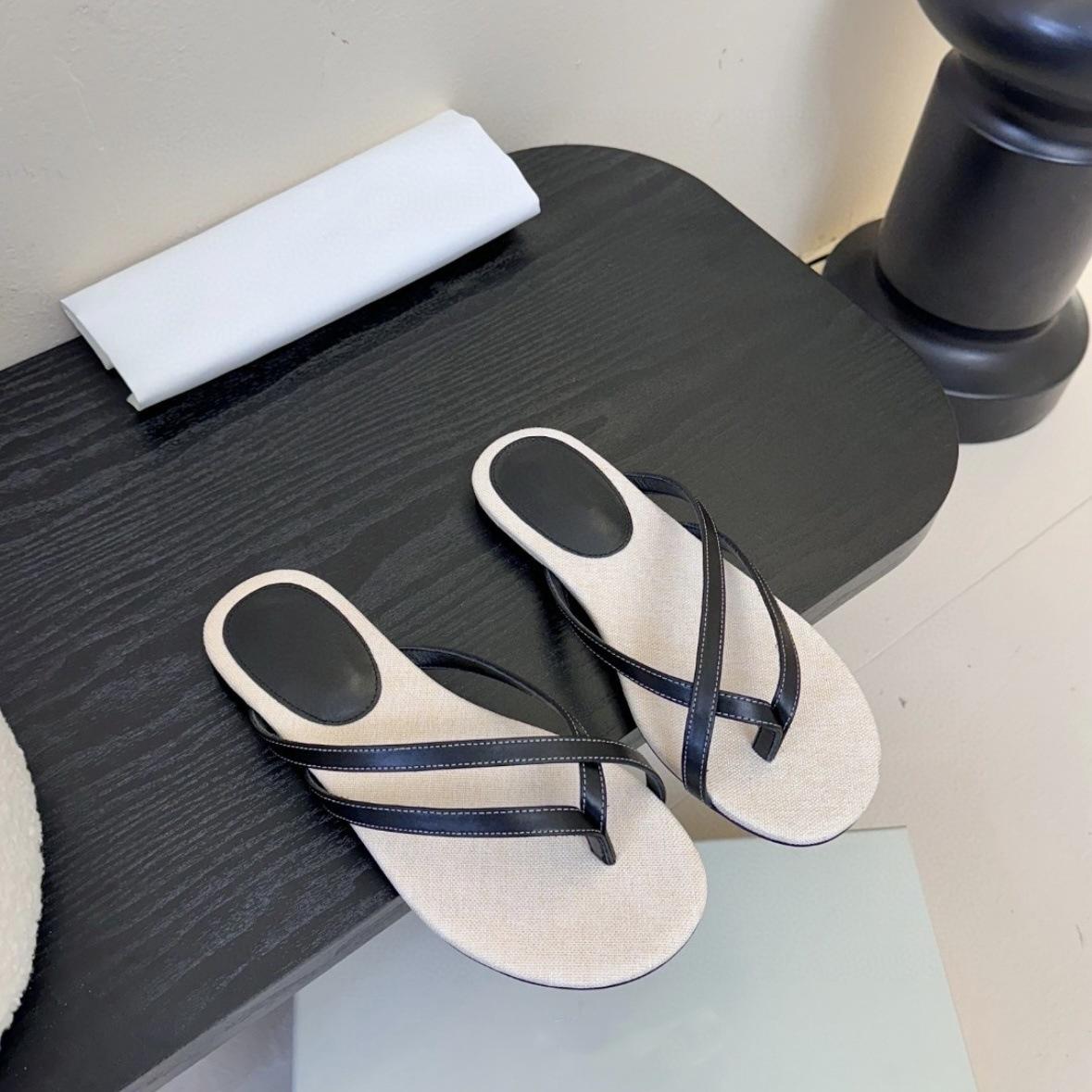 

Версия из овчины~ Шлепанцы с плоской подошвой и открытым носком для женской летней носки с юбками, пляжные приморские сандалии высокого класса 40 чёрный