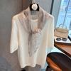 Lace Three-Dimensional Embroidery Flower Small Silk Scarf Spring And Summer Foreign Style Fashion Headscarf Temperament Decorative Scarf