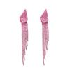 Temperament Luxury Super Flash Rhinestone Long Fringed Earrings