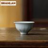 2pc/lot Sky Blue Ru Kiln Porcelain Teacup Retro Tea Bowl Sample TeaCup Tea-tasting Fragrance Cup Chazhan Master Cups Teaset 50ml