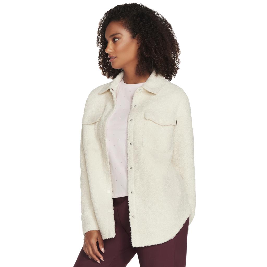 Skechers Sherpa Jacket, Womens Beige Jacket