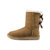 UGG Stivale Bailey Mini Bow II Foderato in Pile Termico Crew Stivali da Neve Donna Castagna 1016225-CHE