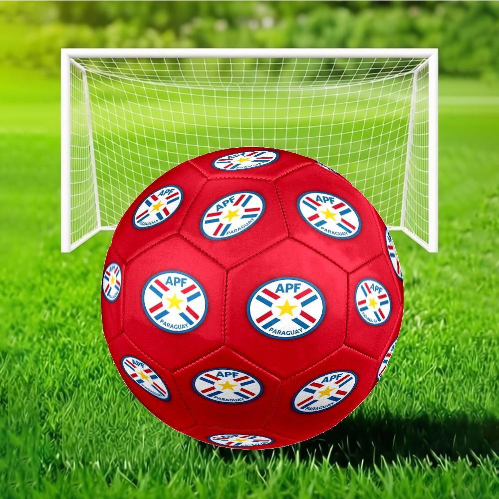 Paraguay's National Emblem Soccer Ball Size 5 Soccer Ball, Machine-stitched, Durable, Suitable for Training and Matches Fan Gift