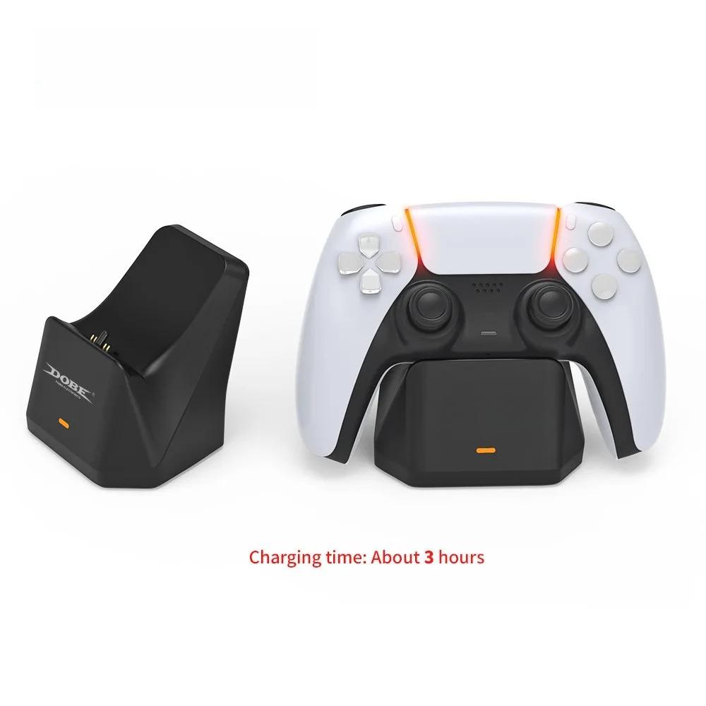 For PS5 Game Controller Single Seat Charging Dock P5 Wireless Bluetooth Controller Charger for PS5 Handle Seat Fast Charging