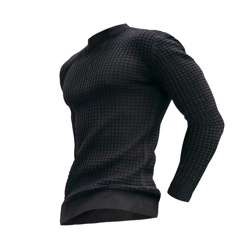 Maglione Pullover da Uomo Trendy 2024 Primavera Girocollo Lavorazione Larga