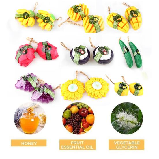Langanhaltende Feuchtigkeitsseife Zarte Pitaya-Sonnenblumen-Naturseife aus handgemachter Seife für Kinder