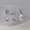 Luxurious Rectangular Crystal & Diamond Nail Art Decorations