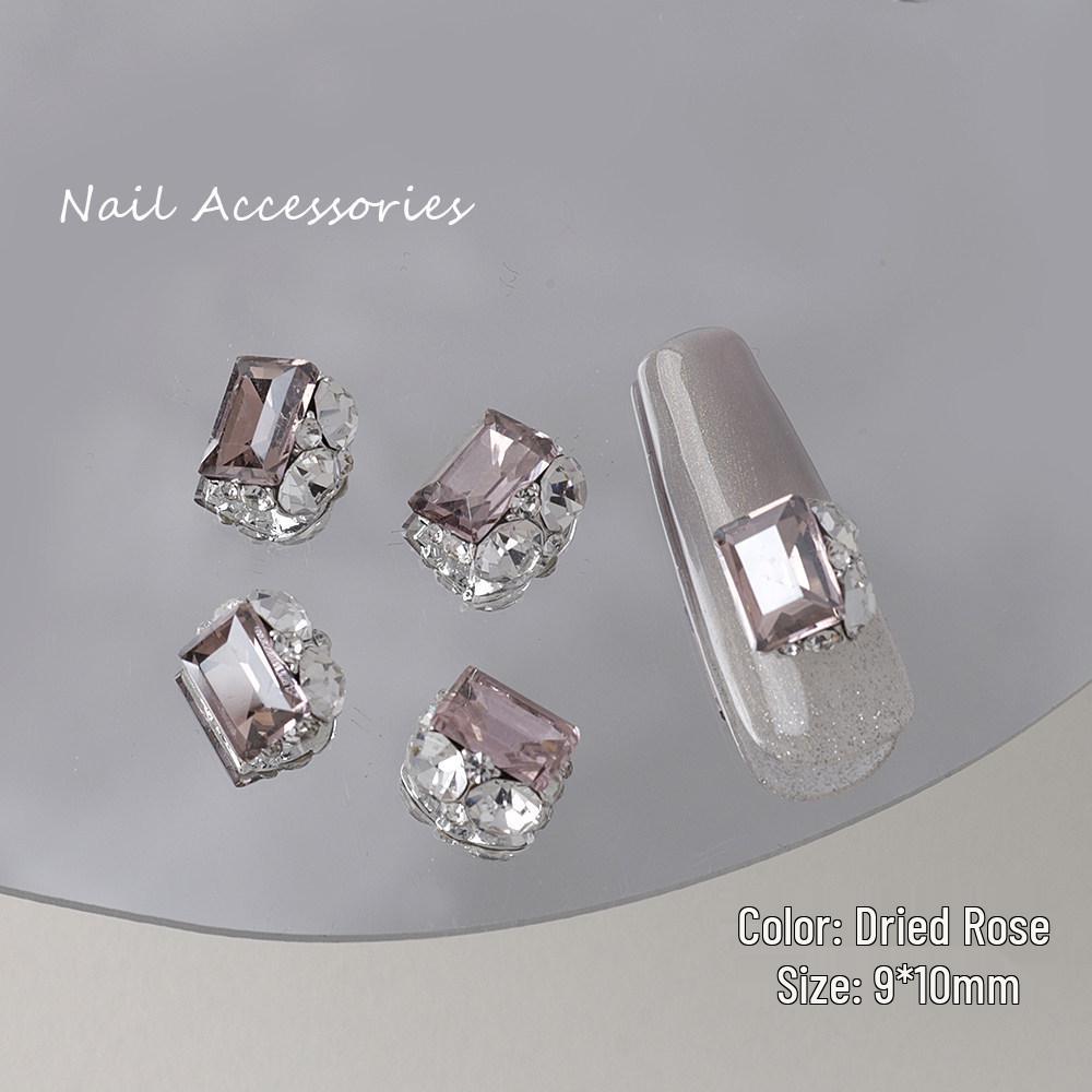 Luxurious Rectangular Crystal & Diamond Nail Art Decorations
