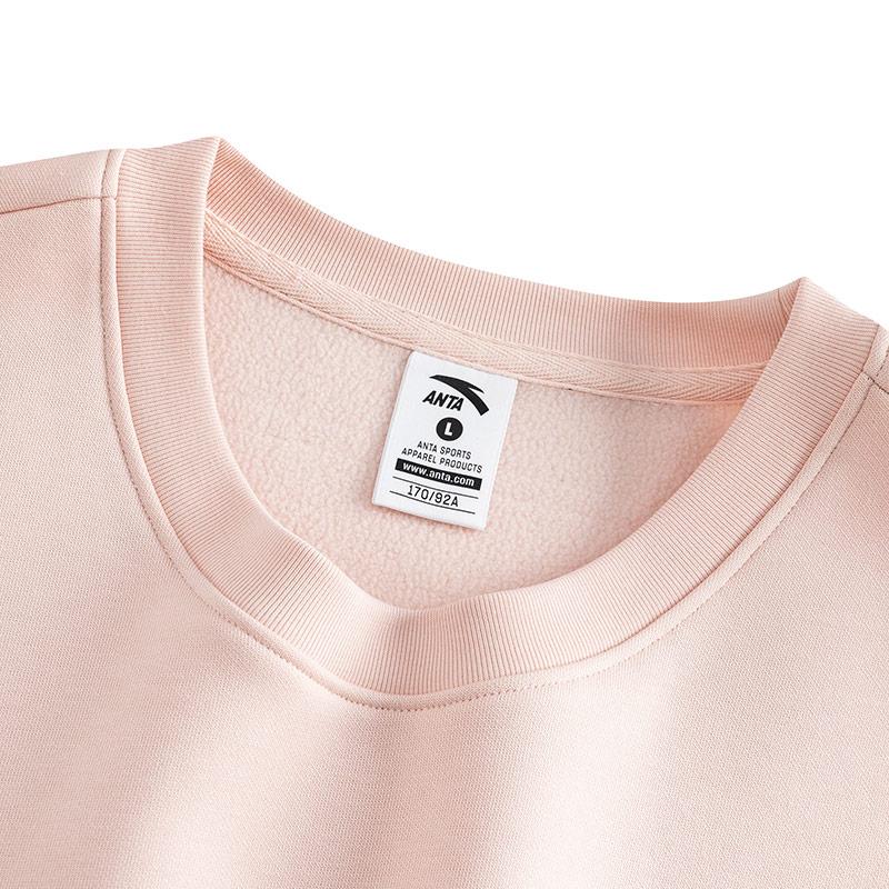 Anta Autumn Campus Versatile Long Sleeve Hoodie Women Hoodies Bell-Pink 962548716-5