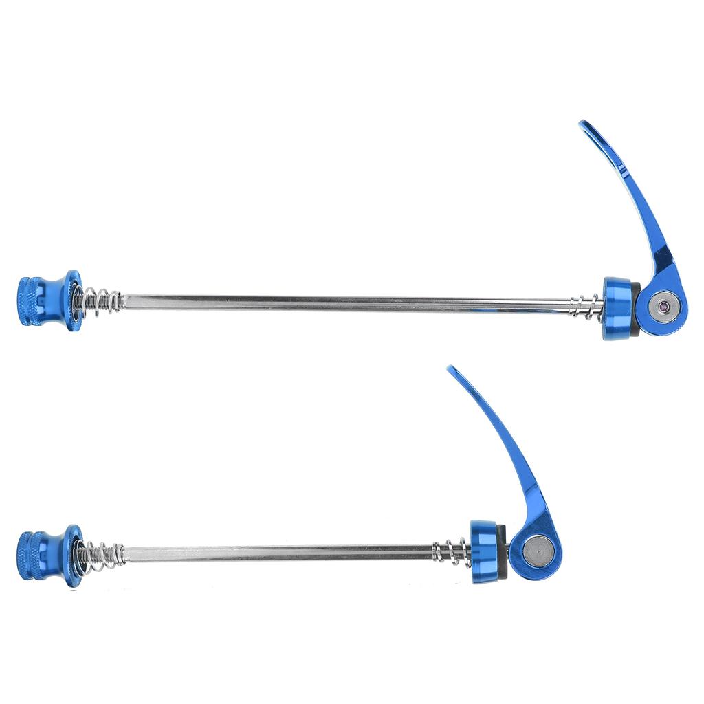 2Pcs Bicycle Wheel Hub Skewers Mountain Bike Road Bike Axle Quick Release Skewer LeverBlue