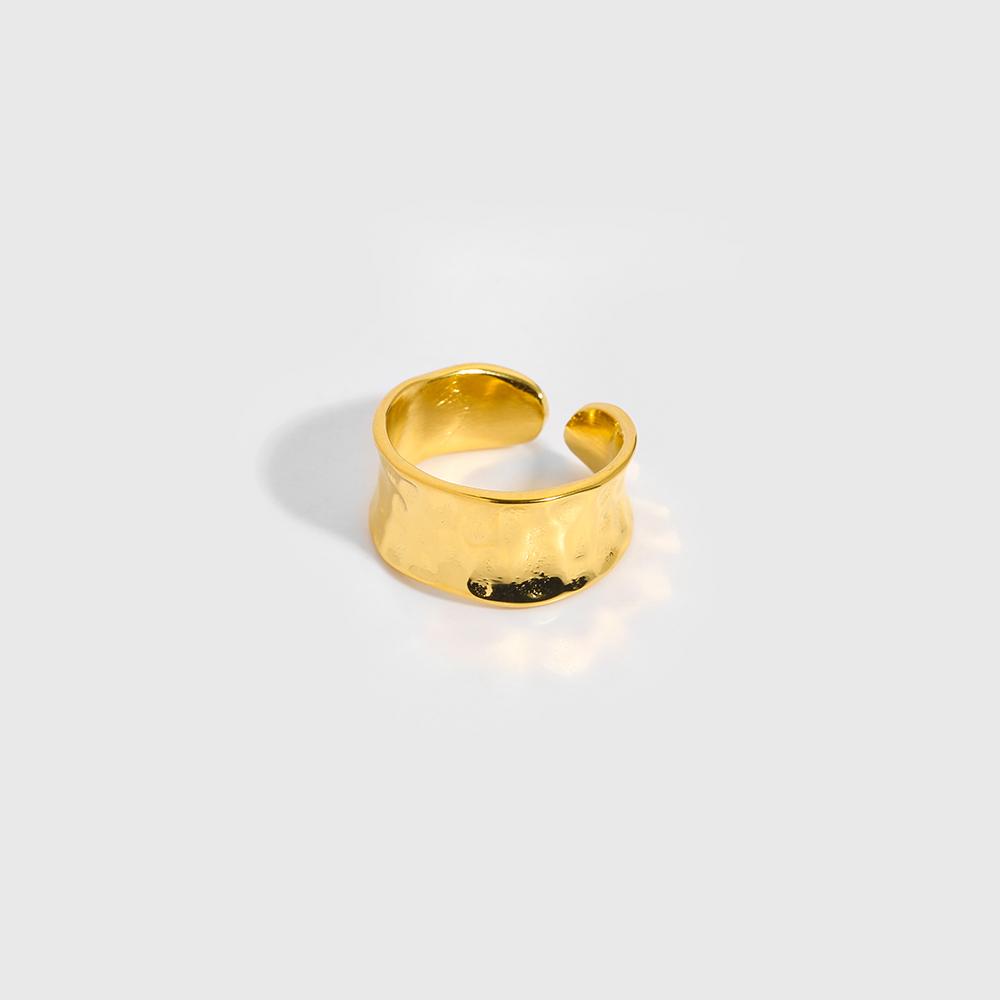 Stainless Steel Open Ring Female Non-fading Ring Punk Titanium Steel Gold-plated Ring Jewelry