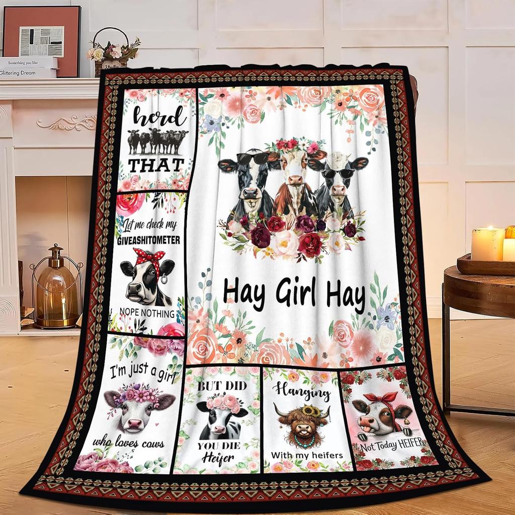 Elephants Fleece Blanket Super Soft Warm Cozy Fuzzy Plush Elephant Blanket Gifts for Girls Boys Kids Room Decor