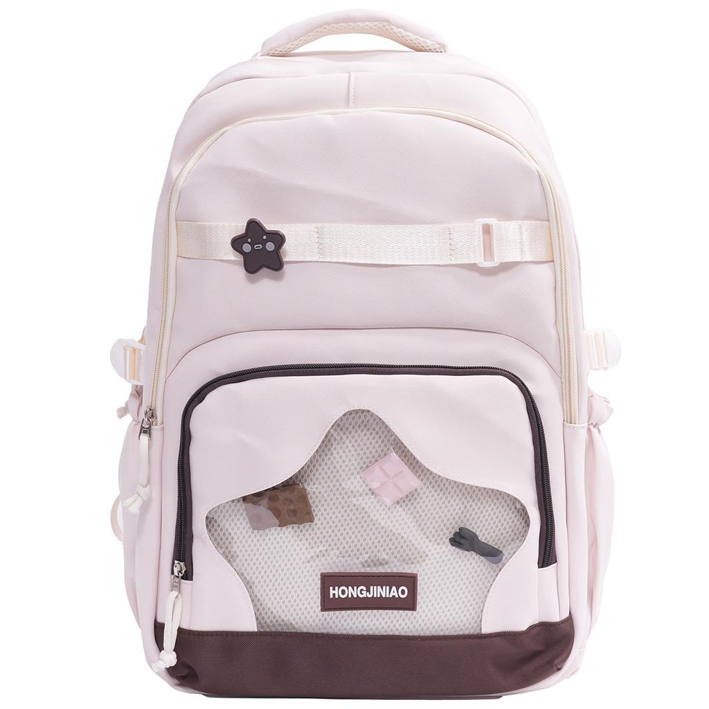 Schoolbag School Bag for Girls Junior High School Students Large Capacity High School Students Elementary School Students Grades 1-1 Lightweight
