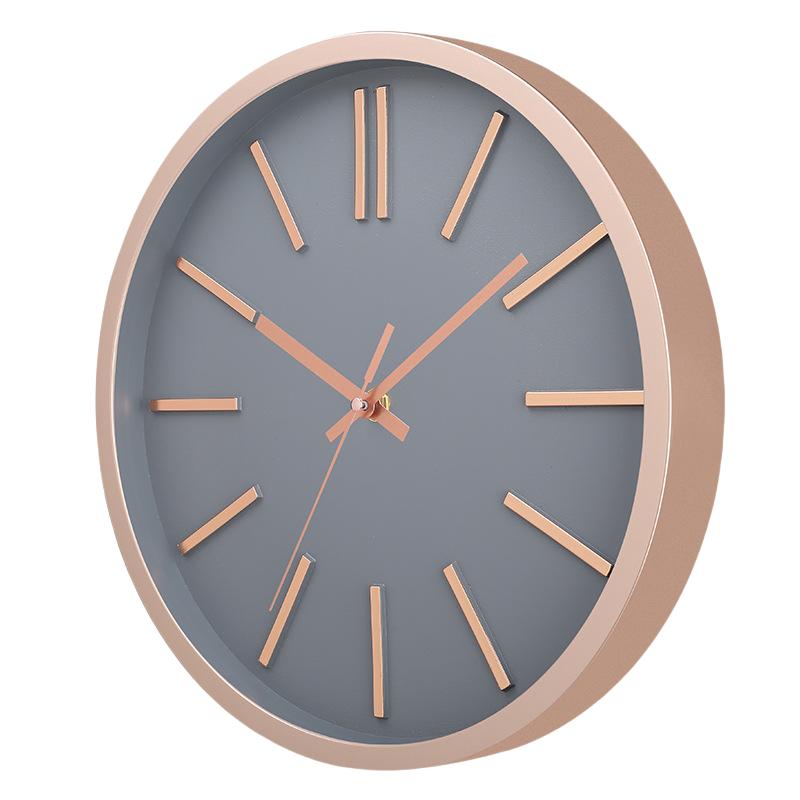 12 Inch Simple  Wall Clock Mute Does Not Tick Round Three-dimensional Wall Hanging Clock for Study Classroom Living Room School