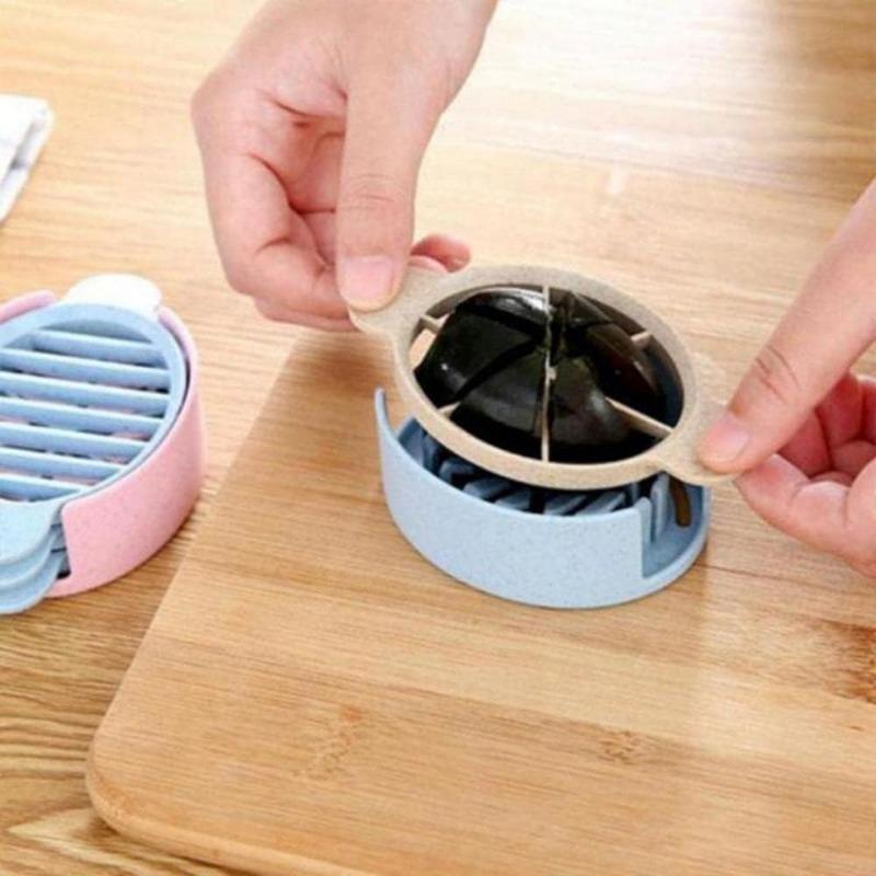 Affetta uova per uova sode Tagliauova Utensili Uova 3in1 Uova in salamoia Tritauova Taglio Cucina Cottura Stampo Utensili Gadget Affettatore Divisore(rosa)