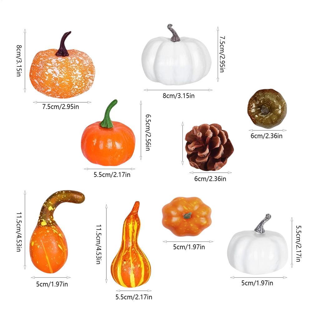 

Artificial Pumpkins Outdoor Autumn Decoration Decorative Fake Vegetable Model for Fall Event Planners Wedding Coordinators