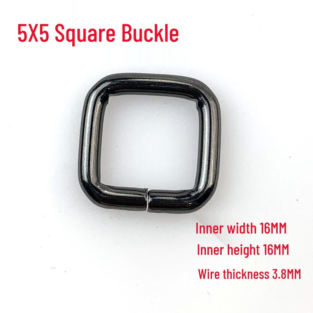 3.8MM Thick Iron Square Ring Buckle for Luggage and Webbing Adjustment
