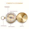 1/3pcs Copper Survival Compass with Luminous Feature Enhances Visibility for Camping Hiking Adventure Navigation Essential Tools