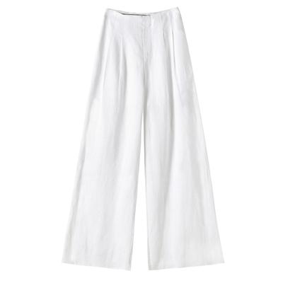 New Summer Tennis Linen Ice Silk Wide-leg Pants for Women with High Waist Cotton Linen Thin Draping Slimming Yamamoto Pants