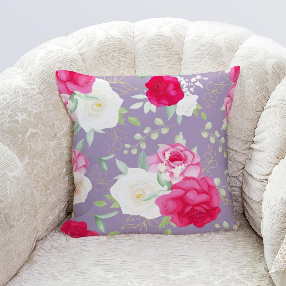 Fashion Harajuku Rose Decorative Pillowcase Printed Sofa Chair Bedside Body