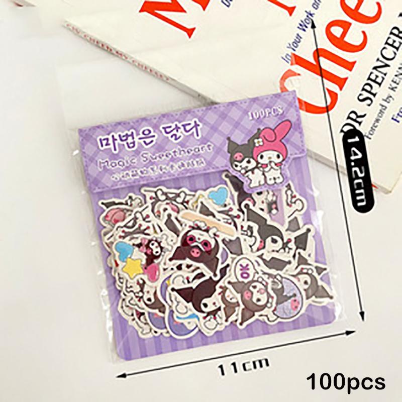 

100 листов креативных мультяшных капибары почакко куроми клейкие наклейки канцелярские наклейки для студентов скрапбукинг декоративные наклейки своими руками