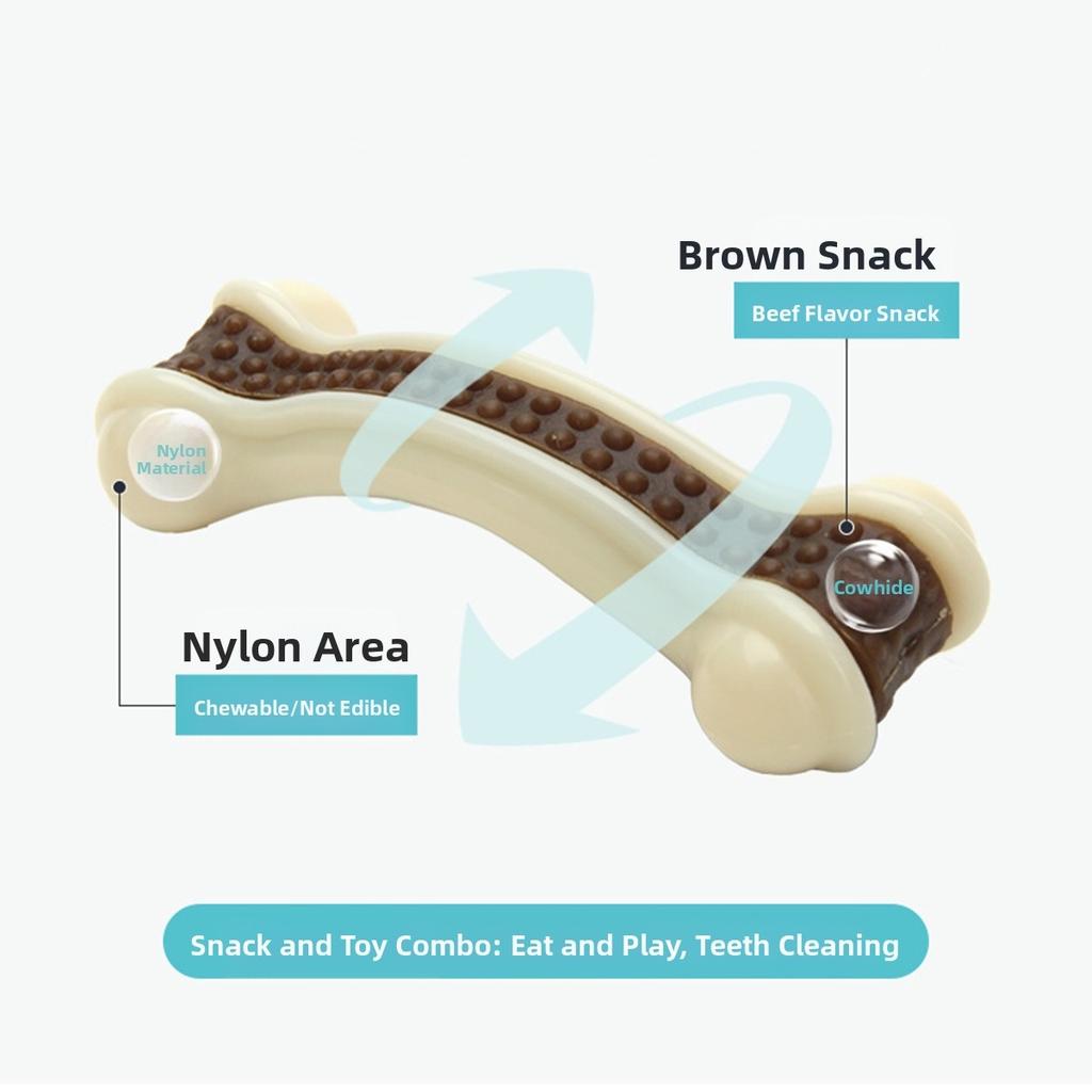 Dog Chew Toys For Dogs Who Love To Chew, Real Beef Flavor, Indestructible Dog Teething Chew Toys