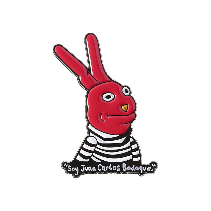 

Humor Comedy Anime Movies Character Enamel Pins Cartoon Red Eared Rabbit Brooch Backpack Lapel Badge Jewelry Gifts for Friend