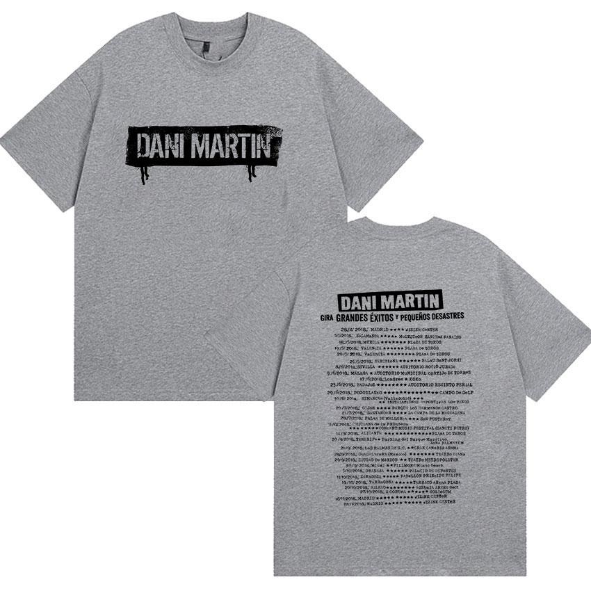 Rock Band Dani Martin Tour 2026 Print T Shirt Mens Vintage Gothic Short Sleeve Tshirts Hip Hop ONeck Oversized Cotton Tshirt