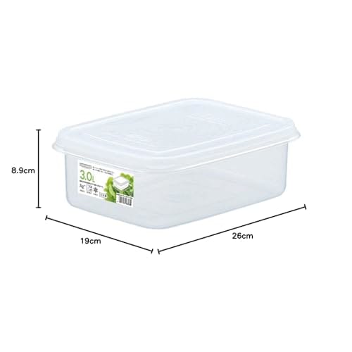 Iwasaki Kogyo Antibacterial and Stain-Resistant Storage Container, Jumbo Case, Small, 3.0L, B-882 KB, Made in Japan