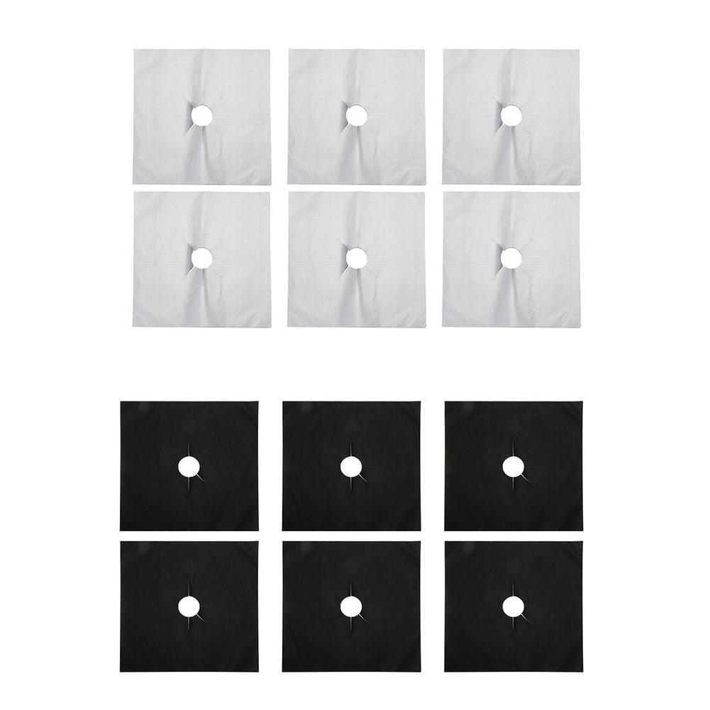 

EY# 6x Gas Stove Protector Pad Cooker Cover Liner Oil-Proof Stovetop Protective серебряный