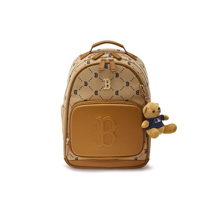 MLB Boston Red Sox Vintage Diamond Letter Print Adjustable Shoulder Strap Zipper Closure Backpack Women backpack Brown 7ABKMD34N-43BGS Brown 30970₽