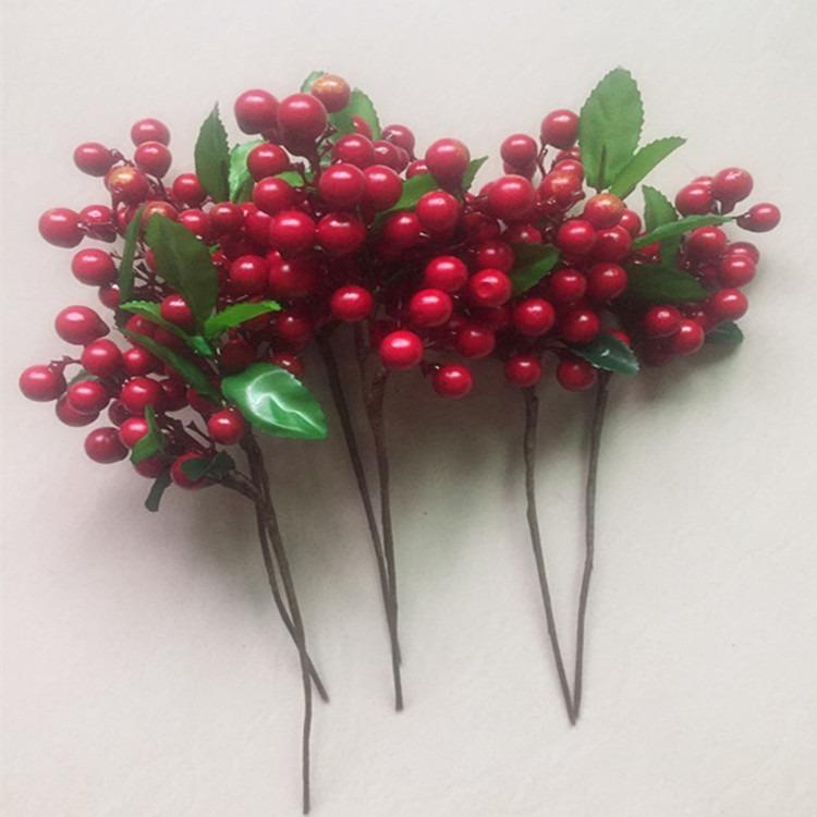 5PCS 24CM Foam Artificial Flowers California Berries Blueberry Fruit Small Fake Flower Home Decorative Party Wedding Blue Decor