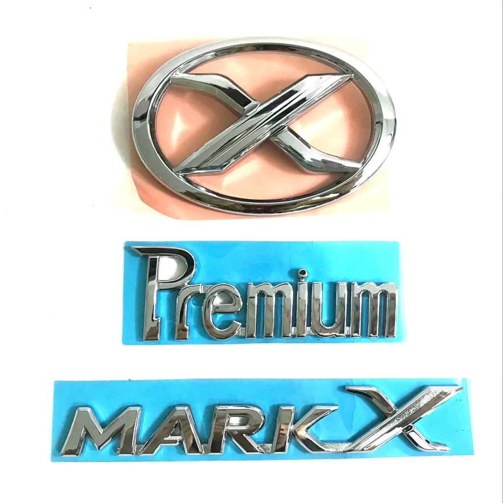 JLPC6 1 Pcs 3D ABS MARK X Emblem Premium Car Badge X Rear Truck Car Stickers Decor For Toyota MARKX MARK-X Car Accessories