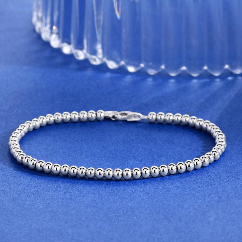 Glossy 3MM Round Bead Bracelet Female Simple Geometric Versatile Bracelet Female