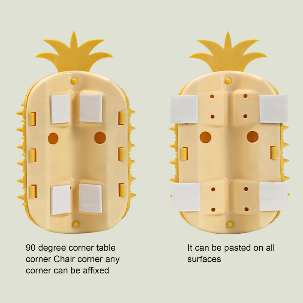 Yousheng Cat Self Groomer Pineapple Shape Cat Wall Corner Massage Comb with Catnip Cat Face Scratcher Grooming Brush for Long Short Fur Cats Dogs