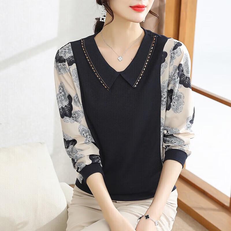 

Xuexi Женская модная футболка с длинным рукавом большого размера XL