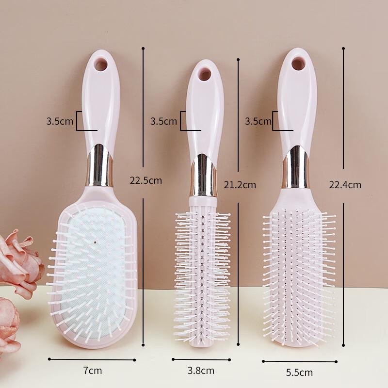 Sinle Airbag Cushion Scalp Massage Comb Flat Comb (3-Pack)