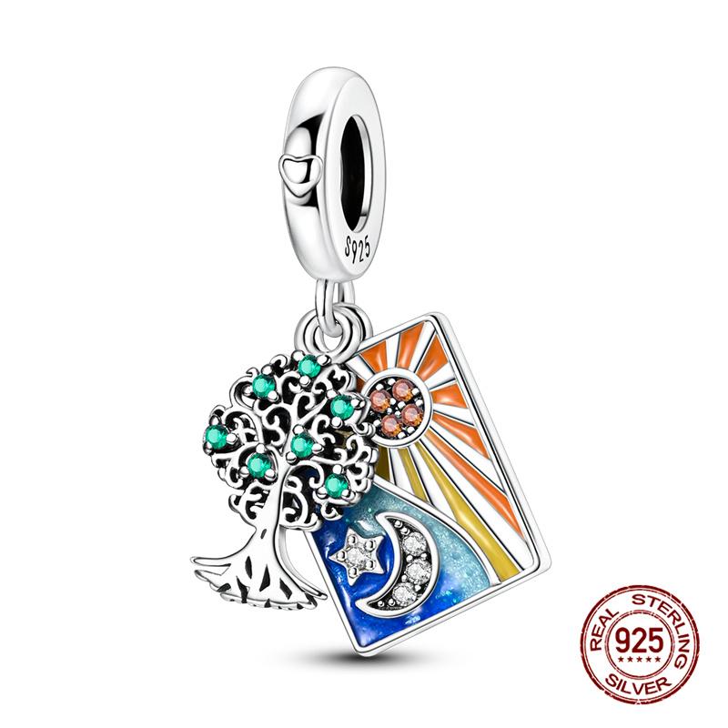 Copper Classic Sun, Star And Moon Tarot Charms Pendants For Women Fit Original Bracelets Diy Jewelry Gift New