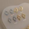 5Pcs Nail Accessory Metal Diamond Holder Retro Light Luxury Three-Dimensional Gold Silver Nail Drill Alloy Base Decoration